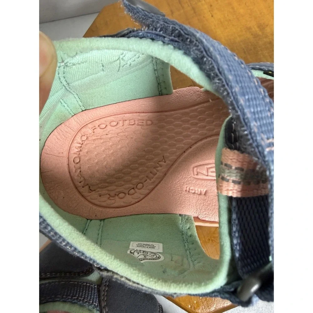 KEEN Kids Outdoor Sport‎ Sandals Blue Green Pink Size US 5 Youth Adjustable
